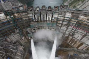 ГЭС Цзиньпин-1 в опалубке